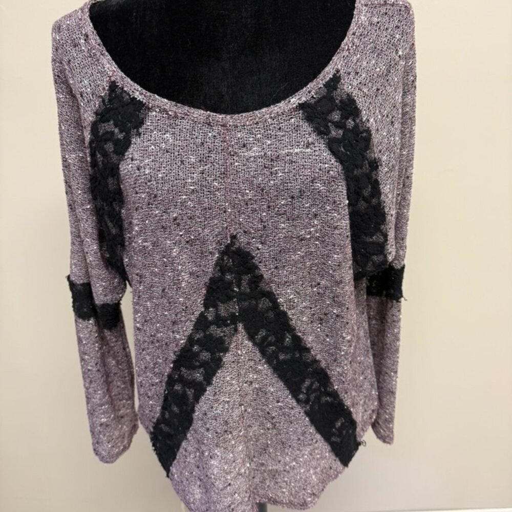 DEX Maroon with Black Lace Top
